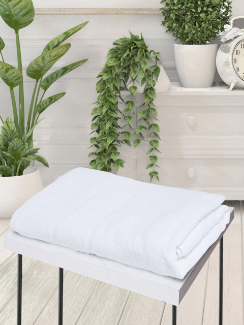 

Trident White Solid Cotton 500 GSM Bath Towel