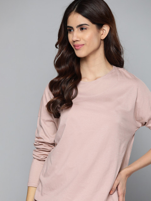

M&H Easy Mauve Solid Regular Top