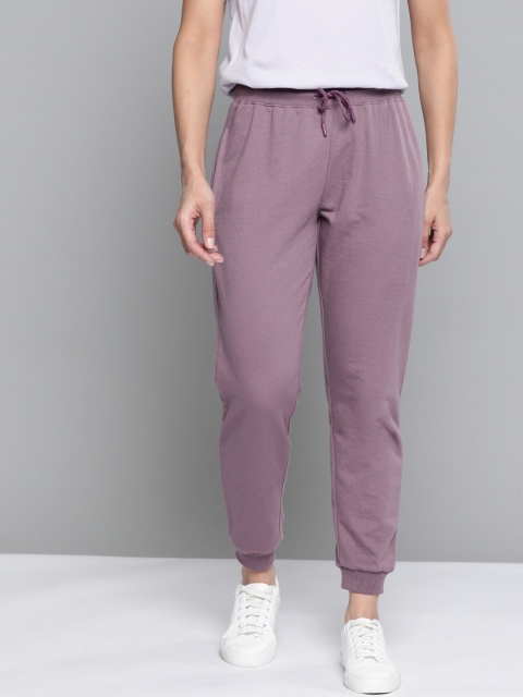 

Mast & Harbour Women Mauve Solid Knit Joggers