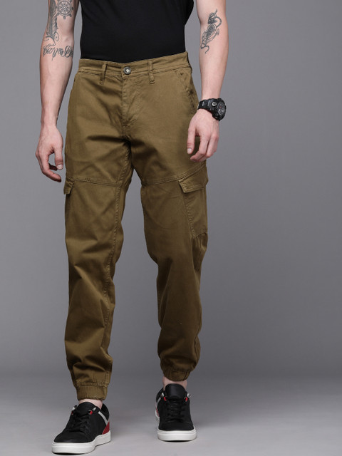 

WROGN Men Brown Jogger Trousers