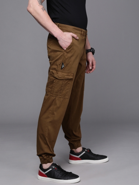 

WROGN Men Brown Jogger Trousers