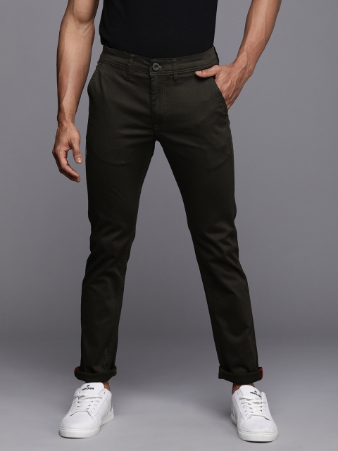 

WROGN Men Brown Slim Fit Trousers