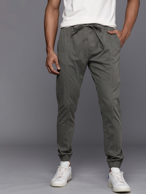 

WROGN Men Grey Jogger Fit Joggers