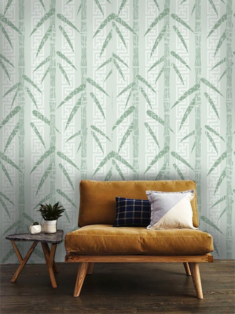 

Jaamso Royals Green Self-adhesive & Waterproof Bamboo Wallpaper