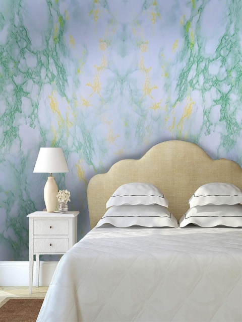 

Jaamso Royals Green and Blue Self-Adhesive Waterproof Wallpaper