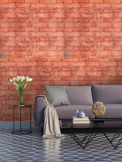 

Jaamso Royals Red Self-adhesive & Waterproof Brick Wallpaper