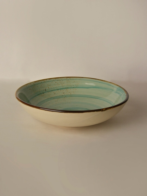 

StyleMyWay Green & Brown Textured Ceramic Serving Bowl