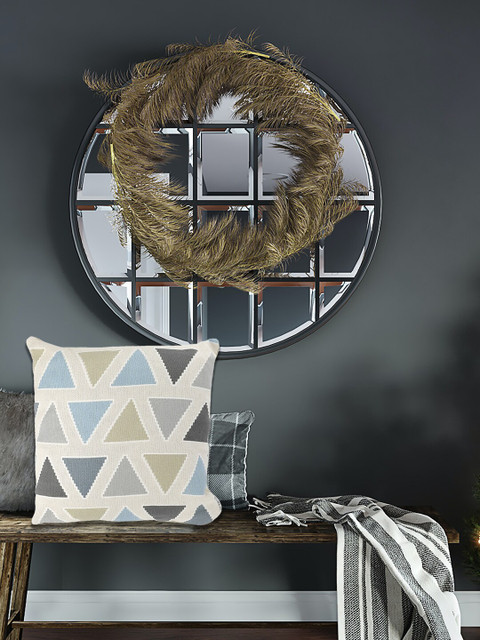 

YOYOSO Off-White & Blue Printed Floor Cushion