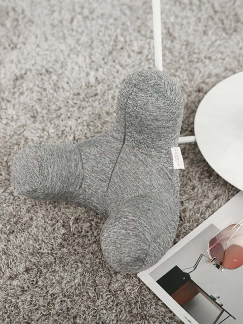 

YOYOSO Grey Solid Travel Nape Pillow