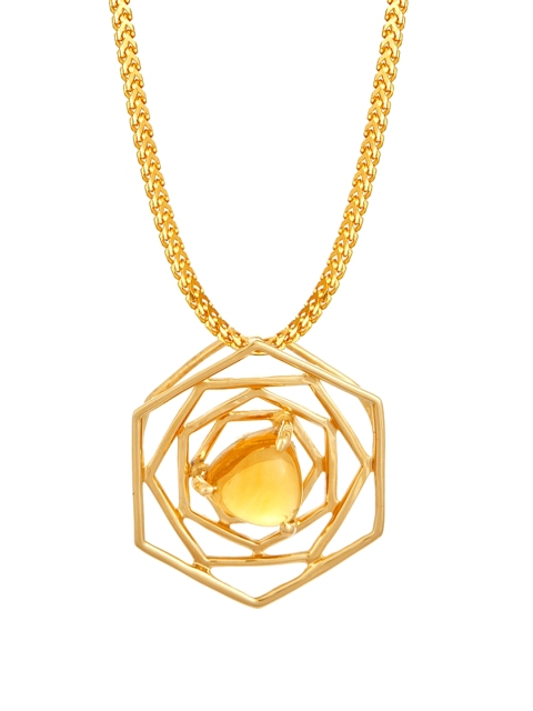 

Mia by Tanishq 14-Karat Gold Precious Plain Pendant with Citrine