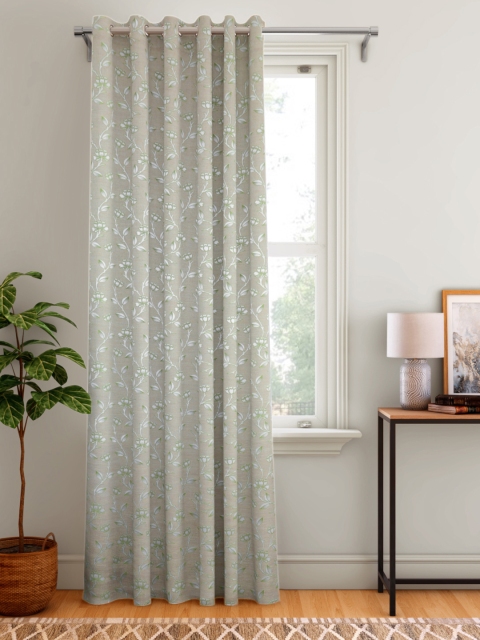 

Aura Grey & White Floral Patterned Door Curtain