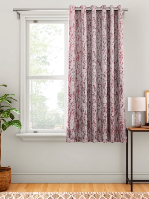 

Aura Grey & Maroon Abstract Pattern Window Curtain