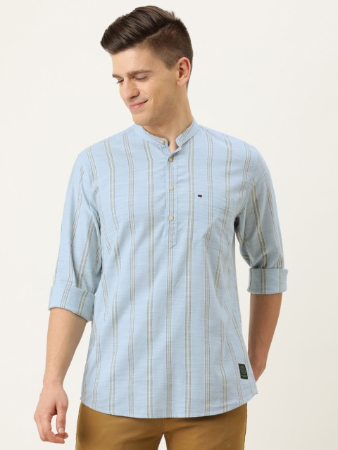 

Peter England Casuals Men Blue Slim Fit Multi Striped Casual Shirt