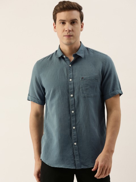 

Peter England Casuals Men Blue Slim Fit Casual Shirt
