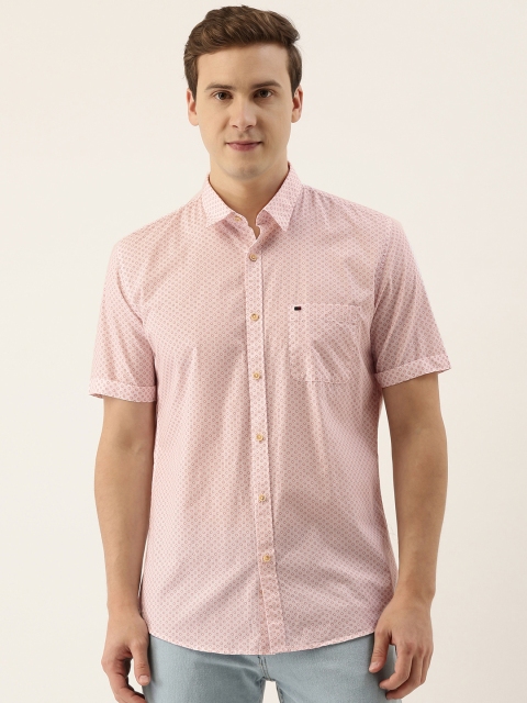

Peter England Casuals Men White Pure Cotton Slim Fit Printed Casual Shirt
