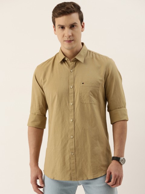 

Peter England Casuals Men Khaki Slim Fit Casual Shirt