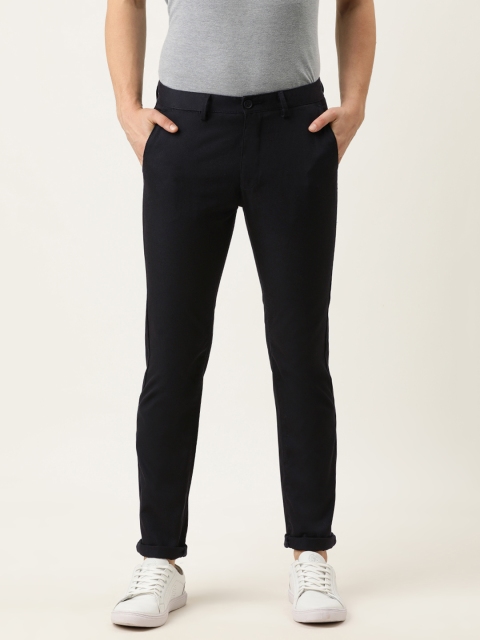 

PETER ENGLAND UNIVERSITY Men Black Slim Fit Trousers
