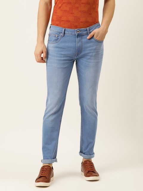 

Peter England Casuals Men Navy Blue SPARK Classic Tapered Fit Light Fade Stretchable Jeans