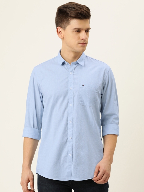 

Peter England Casuals Men Blue Slim Fit Pure Cotton Casual Shirt