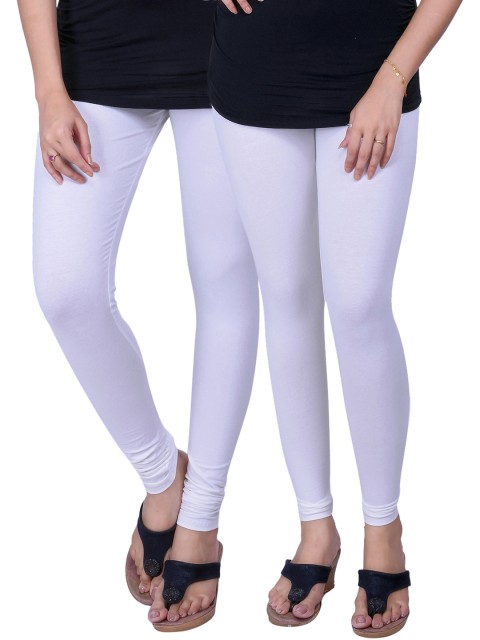 

LYRA Pack of 2 Ankle-Length Leggings, Off white