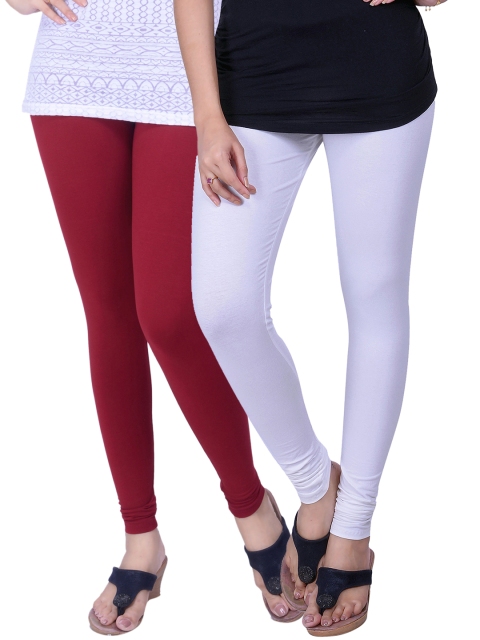 

LYRA Pack of 2 Ankle-Length Leggings, Off white