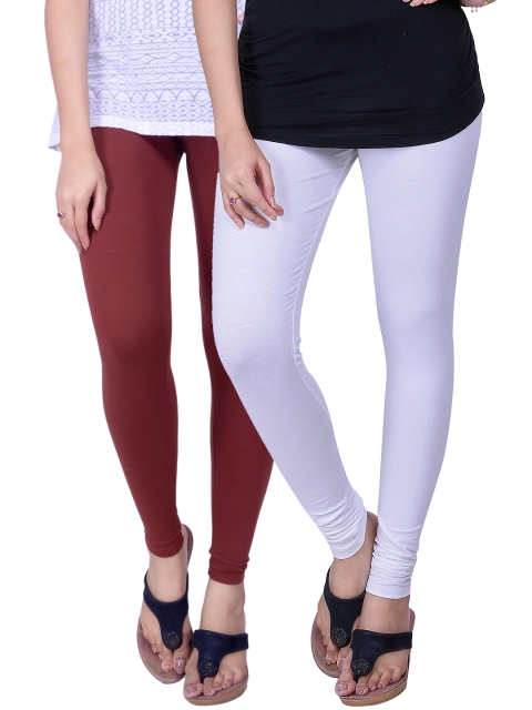 

LYRA Pack of 2 Ankle-Length Leggings, Off white