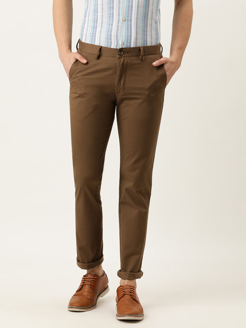 

Peter England Casuals Men Brown Super Slim Fit Chinos