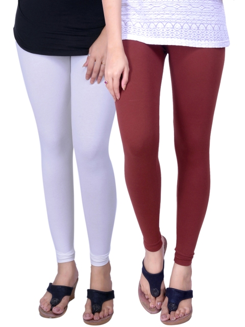 

LYRA Pack of 2 Ankle-Length Leggings, White