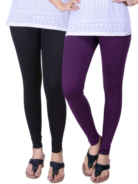 

LYRA Pack of 2 Ankle-Length Leggings, Black