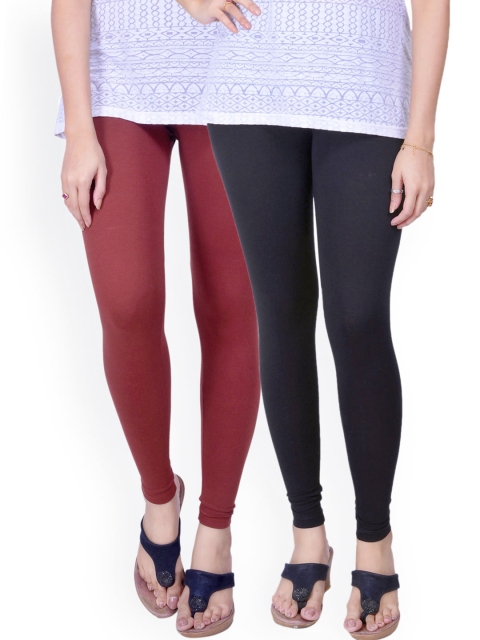 

LYRA Pack of 2 Ankle-Length Leggings, Black