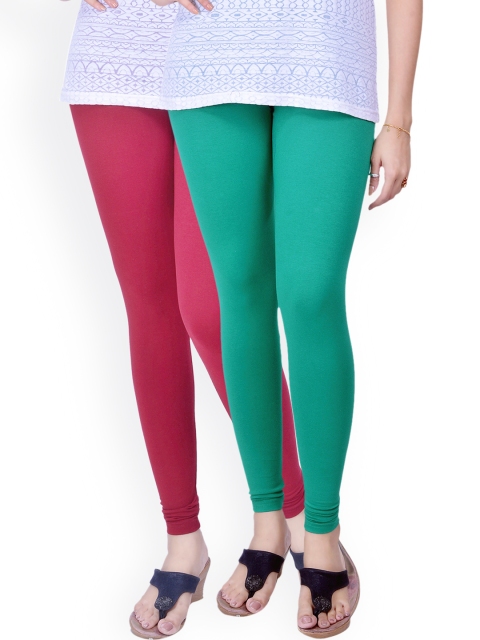 

LYRA Pack of 2 Ankle-Length Leggings, Maroon