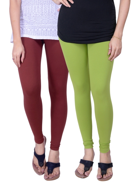 

LYRA Pack of 2 Ankle-Length Leggings, Brown