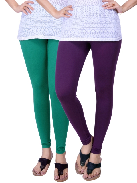 

LYRA Pack of 2 Ankle-Length Leggings, Purple