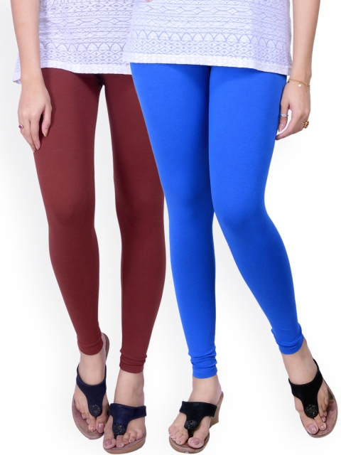 

LYRA Pack of 2 Ankle-Length Leggings, Brown