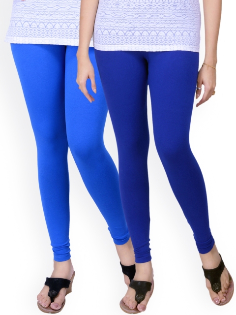 

LYRA Pack of 2 Ankle Length Leggings, Blue