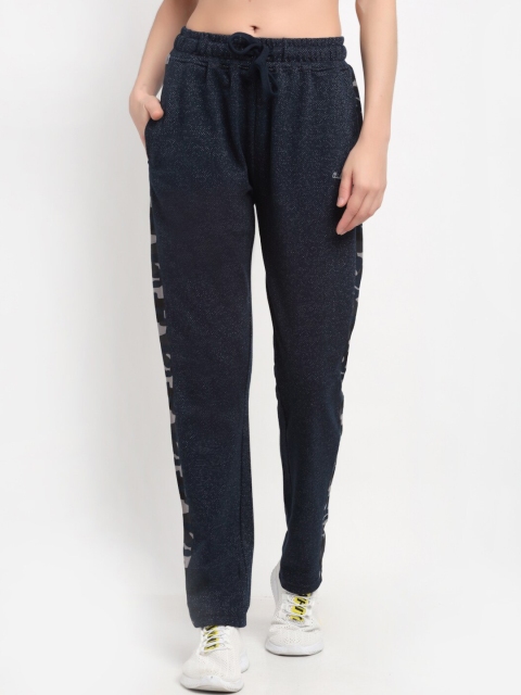 

Club York Women Navy Blue & Black Solid Straight-Fit Track Pants
