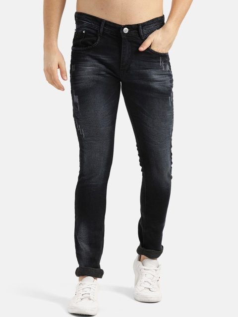 

V2 Value & Variety Men Blue Mildly Distressed Heavy Fade Jeans