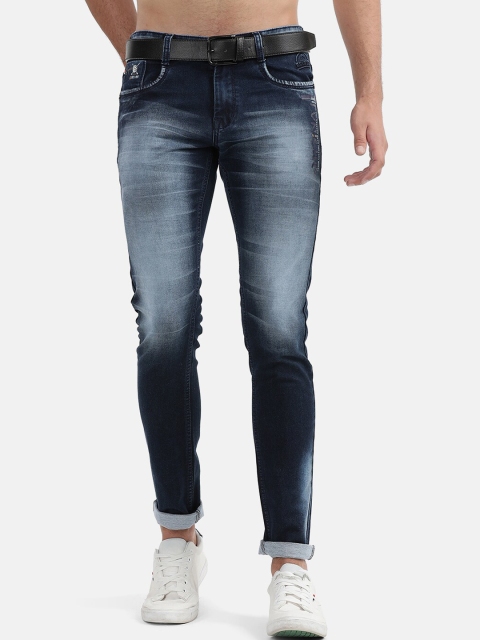 

V2 Value & Variety Men Blue Blue Mid-Rise Heavy Fade Jeans