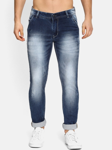 

V2 Value & Variety Men Blue Low Distress Heavy Fade Jeans