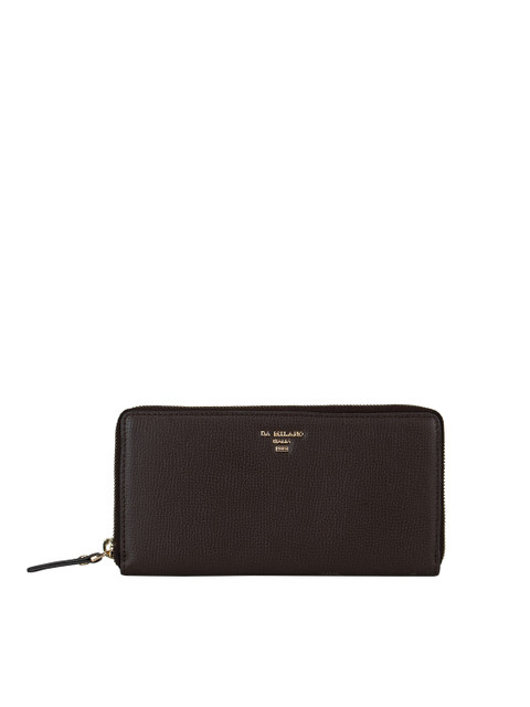 

Da Milano Women Brown Textured Leather Zip Around Wallet