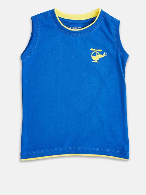 

Pantaloons Baby Boys Blue Pure Cotton T-shirt