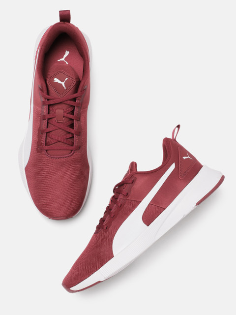 

Puma Unisex Red Solid FLYER Runner Mesh Running Shoes