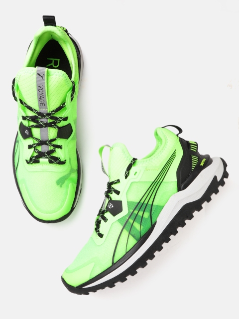 

Puma Men Fluorescent Green Solid Voyage Nitro Running Shoes