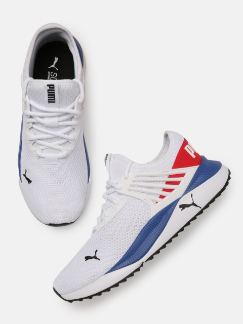 

Puma Unisex White & Red Colourblocked Pacer Future Sneakers
