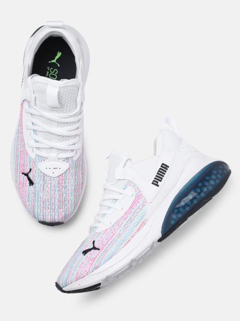 

Puma Unisex White & Pink Cell Vive SP Running Shoes