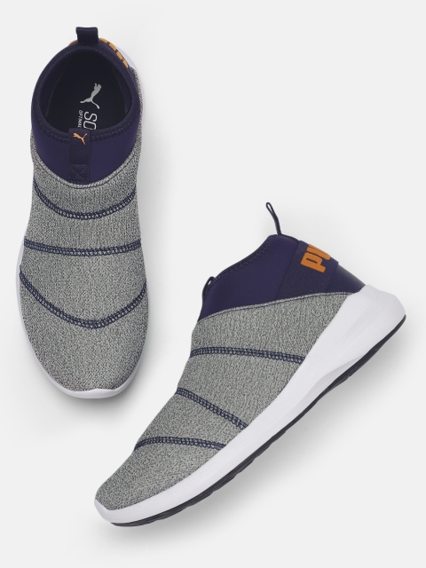 

Puma Men Grey Mono Knit X2 Running Shoes