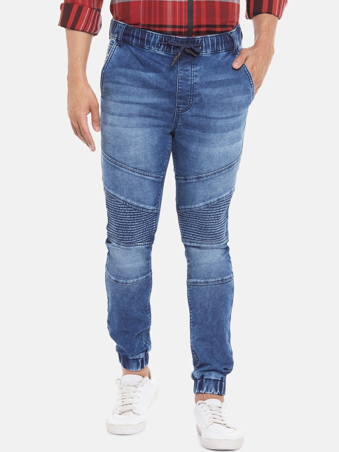 

SF JEANS by Pantaloons Men Blue Skinny Fit Low-Rise Heavy Fade Cuffed Hem Jeans