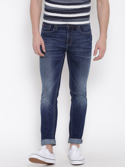 

Jack & Jones Men Blue Skinny Fit Low Distress Stretchable Jeans