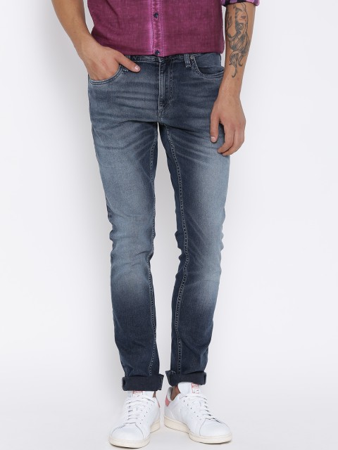

Jack & Jones Men Navy Skinny Fit Low-Rise Stretchable Jeans, Navy blue