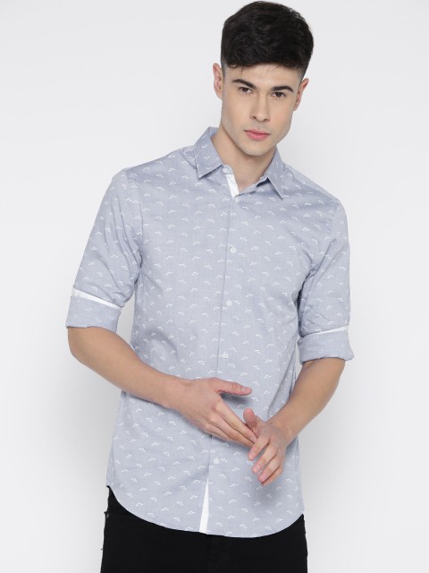 

Jack & Jones Men Blue Slim Fit Printed Casual Shirt